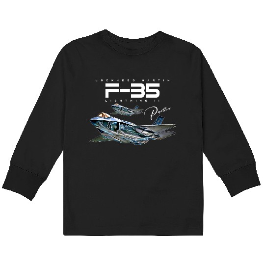 Lockheed Martin F-35 Lightning II Kids Long Sleeve T Shirts
