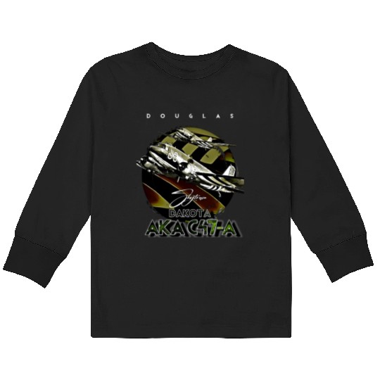 Douglas AKA C-47 Dakota Skytrain Military Version Kids Long Sleeve T Shirts