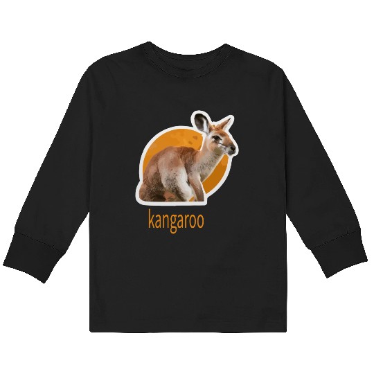 kangaroo animal design Kids Long Sleeve T Shirts