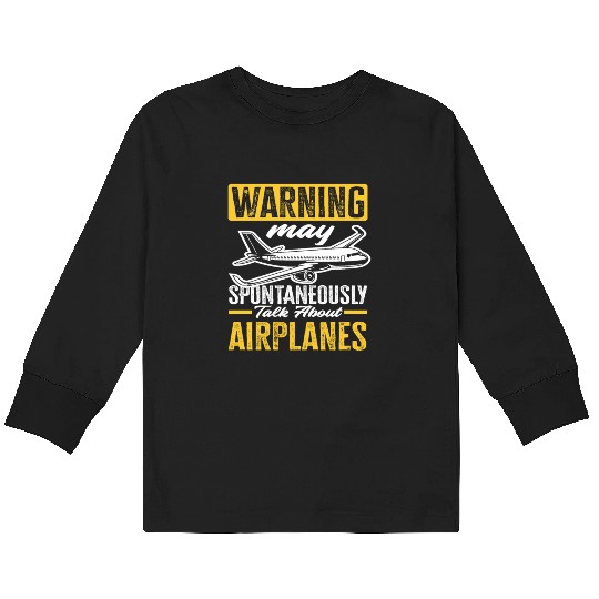 Pilots Airplane Lovers Kids Long Sleeve T Shirts