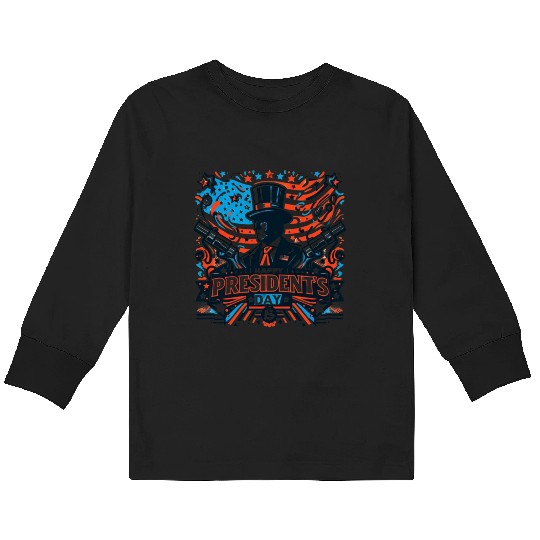 history of us presidents day Kids Long Sleeve T Shirts