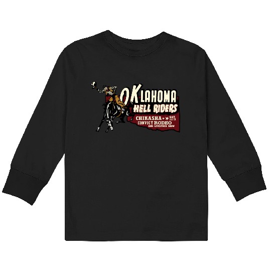 Vintage Convict Rodeo Oklahoma Kids Long Sleeve T Shirts
