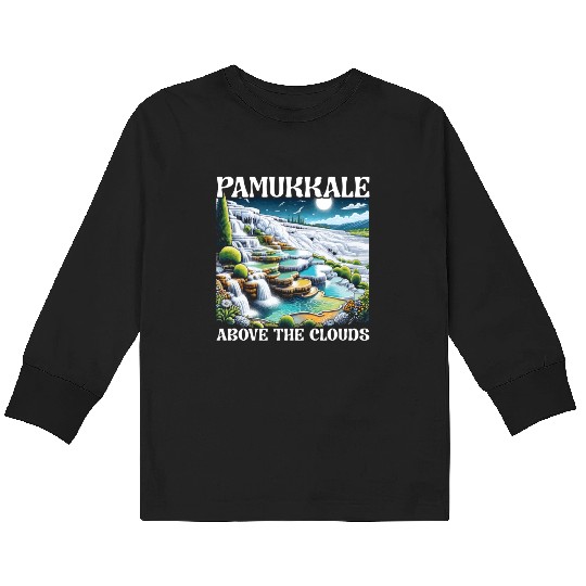 Pamukkale Turkey Travel Vacation I Love Turkey Kids Long Sleeve T Shirts