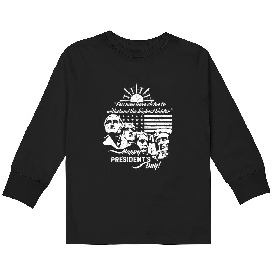 Presidents Day USA Kids Long Sleeve T Shirts