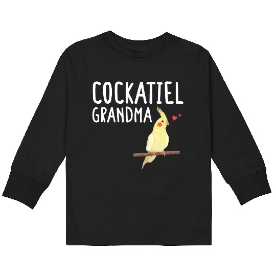 Cockatiel Grandma Bird Whisperer Cockatoo Kids Long Sleeve T Shirts