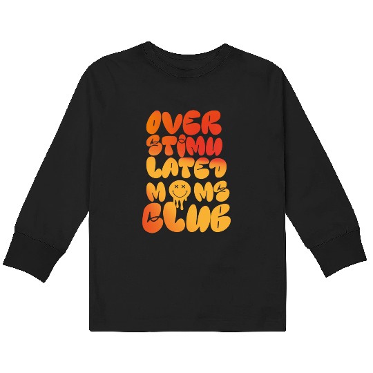 overstimulated moms club Kids Long Sleeve T Shirts
