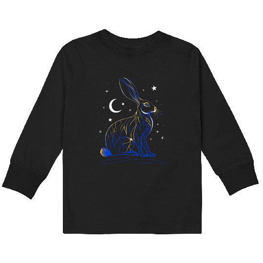 Kintsugi Easter Bunny Ostara Hare Kids Long Sleeve T Shirts