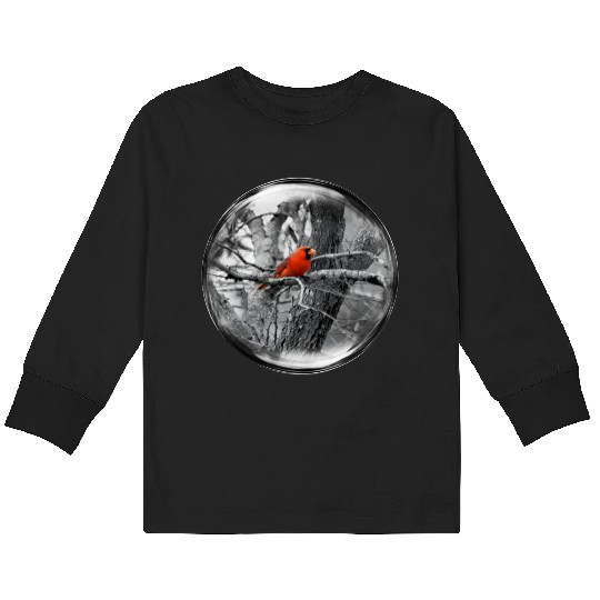 Life in a Bubble Collection -Contrasting Cardinal Kids Long Sleeve T Shirts