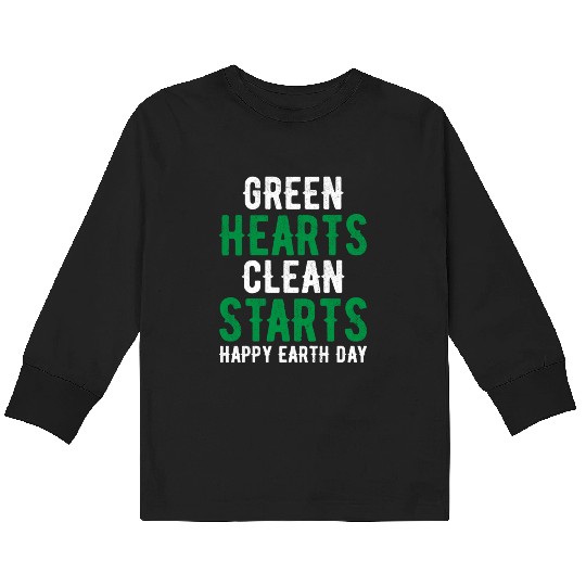 Clean Start Earth Day Kids Long Sleeve T Shirts