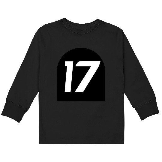 Number 17 Kids Long Sleeve T Shirts