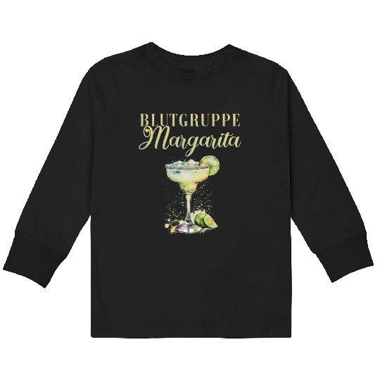 Blutgruppe Margarita Tequila Stag Party Kids Long Sleeve T Shirts