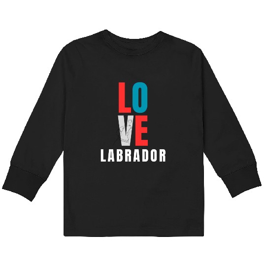 Labrador Love | Dog Lover Kids Long Sleeve T Shirts