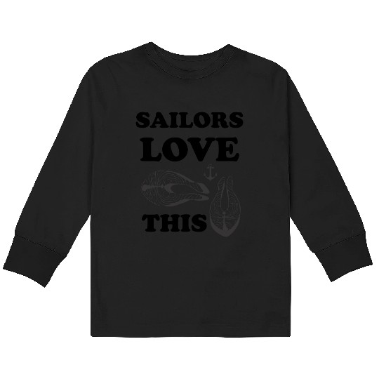 sailors love eating tuna seafarers club ompetition Kids Long Sleeve T Shirts
