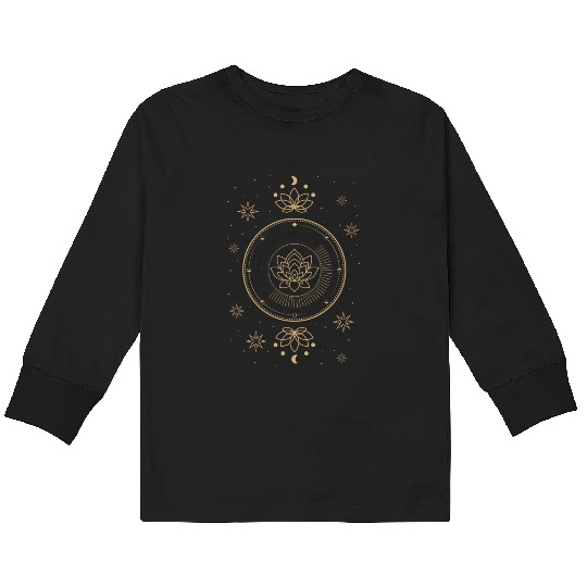 Celestial Flower Lotus Harmony Kids Long Sleeve T Shirts