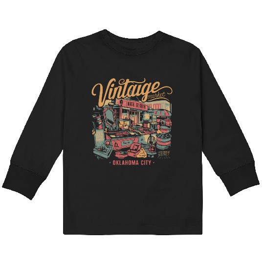 Vintage Market Days of Oklahoma City 2024 Kids Long Sleeve T Shirts