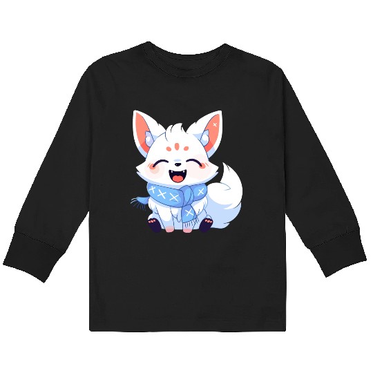 Japanese Fox Kids Long Sleeve T Shirts