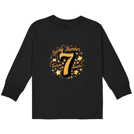 lucky Number Kids Long Sleeve T Shirts