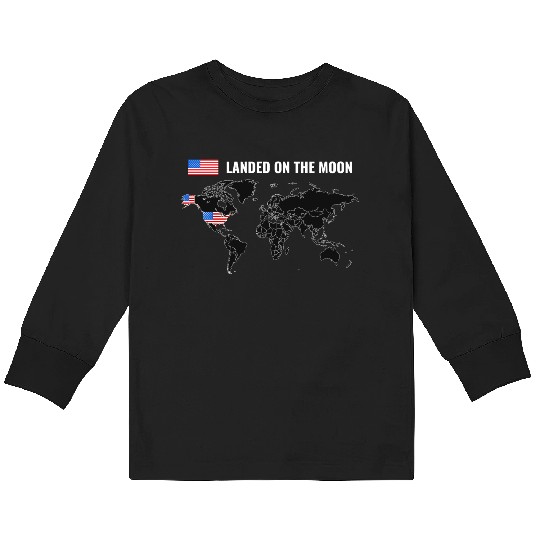 Moon Landing Kids Long Sleeve T Shirts