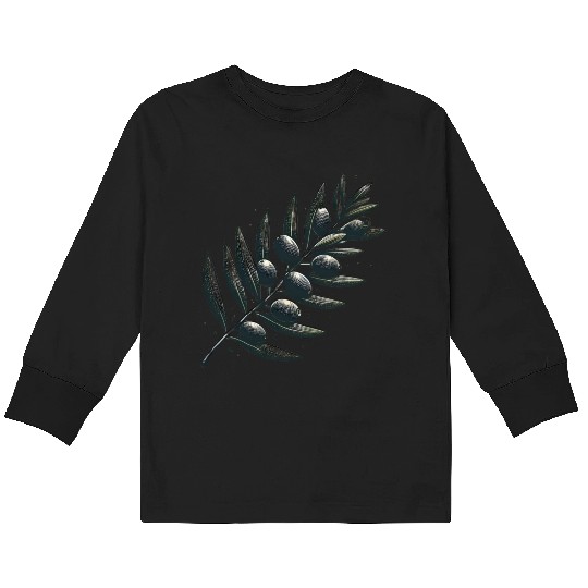 An olive Branch Kids Long Sleeve T Shirts