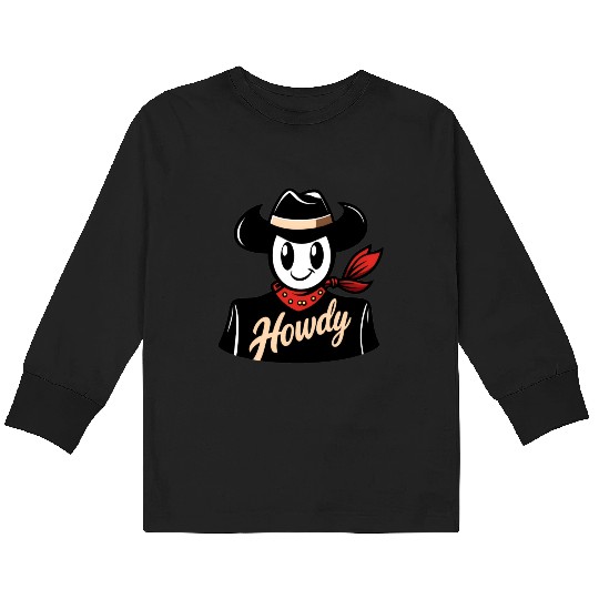 Howdy Kids Long Sleeve T Shirts - Classic Fit, Short Sleeve