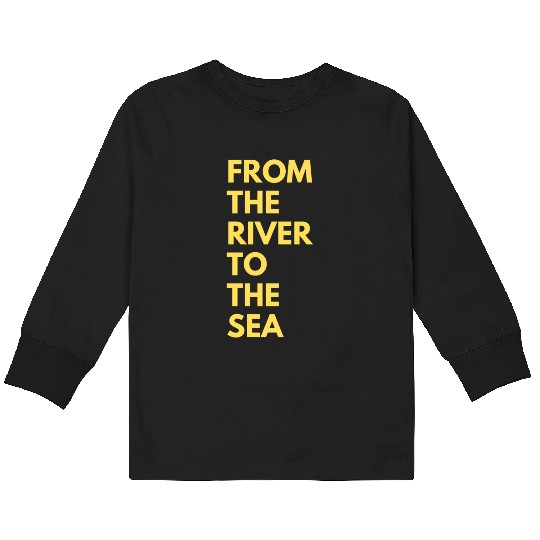 from the river to the sea Kids Long Sleeve T Shirts