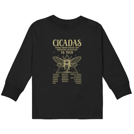 CICADAS US TOUR Kids Long Sleeve T Shirts