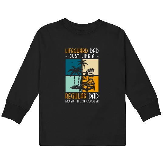 Lifeguard Lifebuoy Sea Water Sports Kids Long Sleeve T Shirts