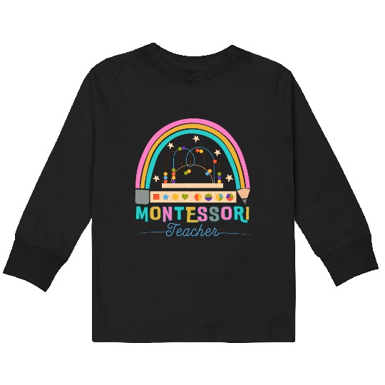 Montessori teacher - back to school Kids Long Sleeve T Shirts