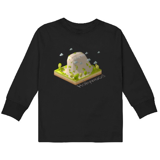 Geometric low poly Hollywood symbol Kids Long Sleeve T Shirts