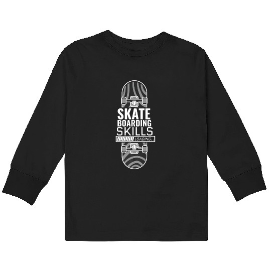 Skateboard Clothes Skateboarding Skills Loading Kids Long Sleeve T Shirts