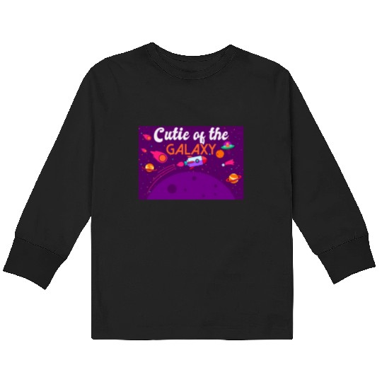 Galactically Sweet: "Cutie Of The Galaxy" Girls, Kids Long Sleeve T Shirts