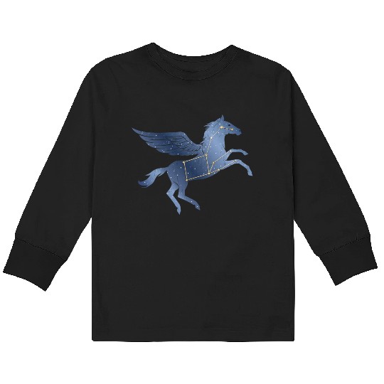 Pegasus Constellation Horse Kids Long Sleeve T Shirts