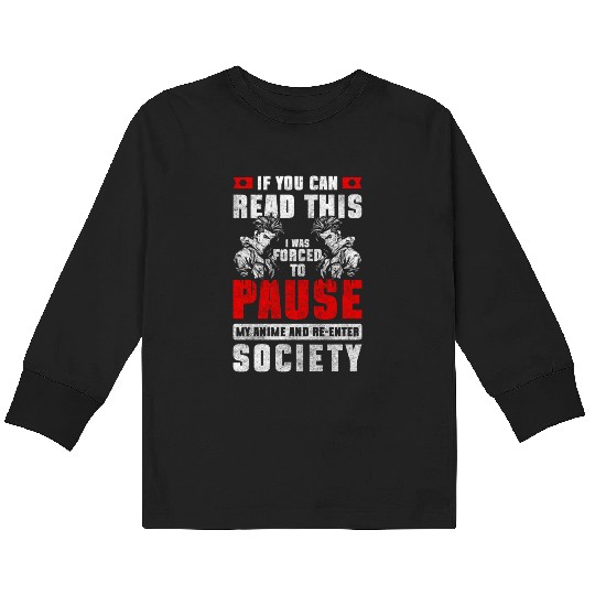 Manga Asia Asian Waifu Kids Long Sleeve T Shirts