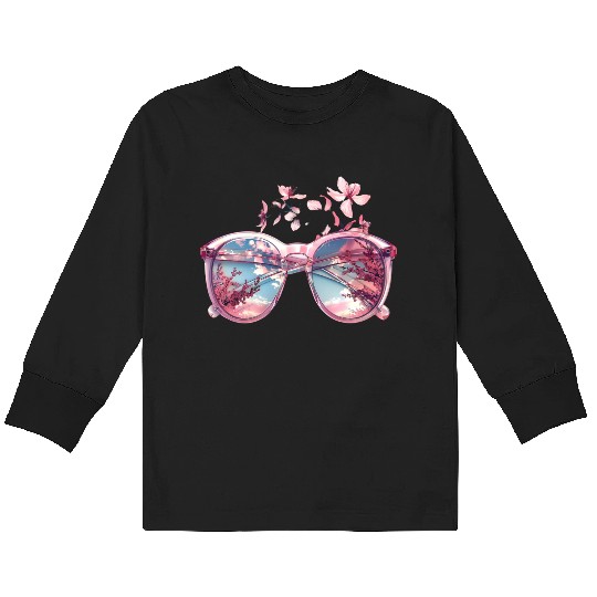 Blossom Reflection Kids Long Sleeve T Shirts