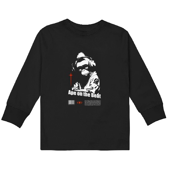 Ape on the Beat Kids Long Sleeve T Shirts
