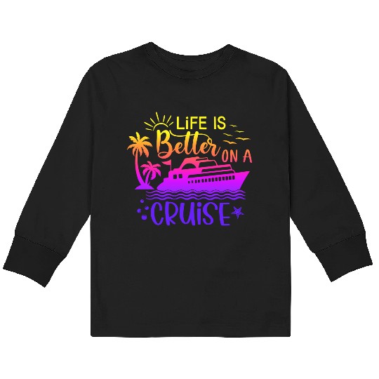 Escape every day life is belle on a cruise Kids Long Sleeve T Shirts