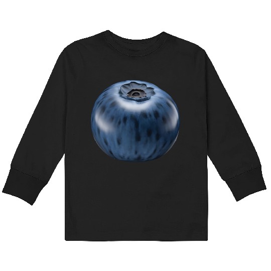 Blueberry Realistic Kids Long Sleeve T Shirts