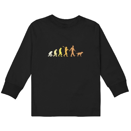 Labrador EVOLUTION Labrador Lovers Funny Kids Long Sleeve T Shirts