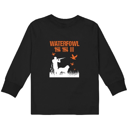 Funny Waterfowl Hunting Score Card Duck Hunting Kids Long Sleeve T Shirts