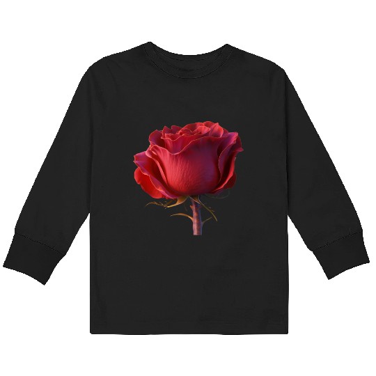 the rose nature design Kids Long Sleeve T Shirts