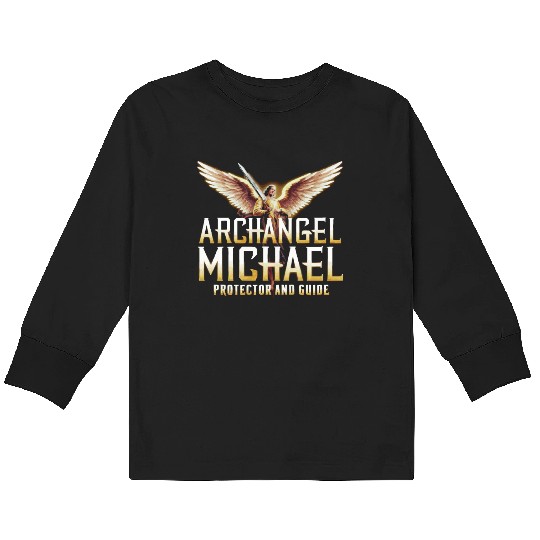 Archangel Michael Catholic Christianity Angel Kids Long Sleeve T Shirts
