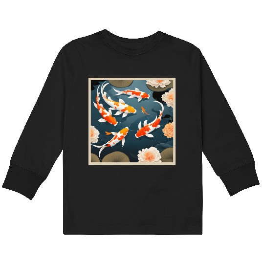 Koi Pond Kids Long Sleeve T Shirts