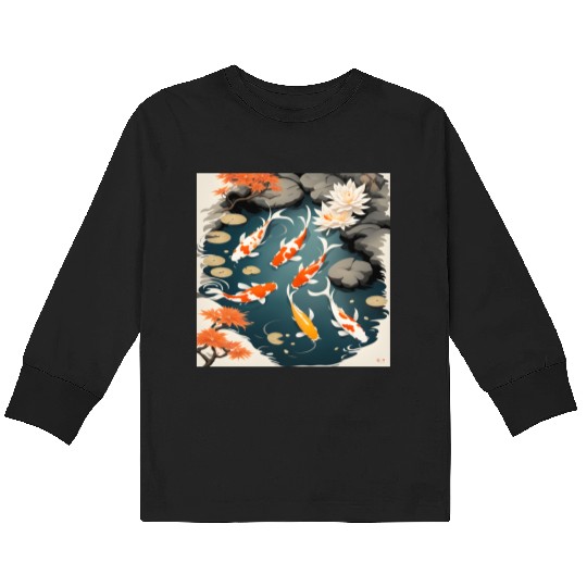 Koi Pond 2 Kids Long Sleeve T Shirts
