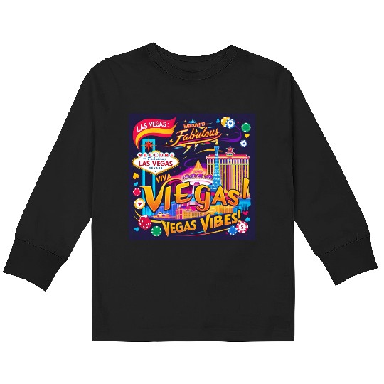 LAS VEGAS TOUR Kids Long Sleeve T Shirts