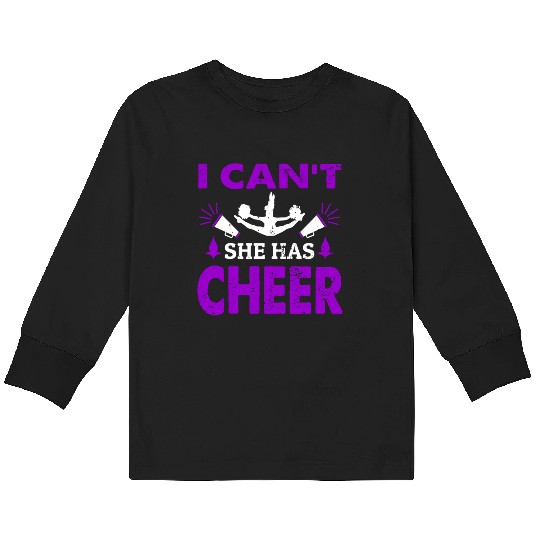 I Can't Cheer Mom Cheerleading Mommy Mother's Day Kids Long Sleeve T Shirts