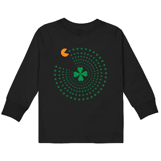 St Patrick Pacman Kids Long Sleeve T Shirts