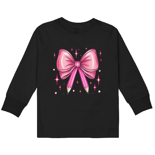 Back to School Coquette Kids Long Sleeve T Shirts
