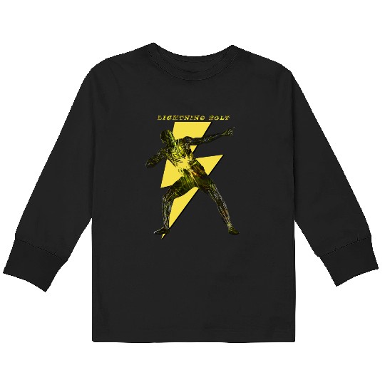 Lightning Bolt ( Back ) Kids Long Sleeve T Shirts