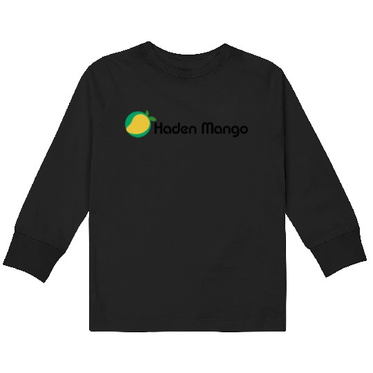 Green Mango Logo Design Kids Long Sleeve T Shirts