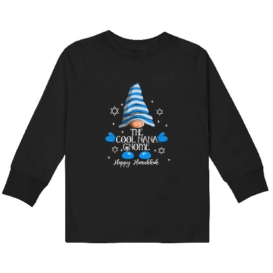 The Nana Gnome Funny Family MatchingGroup Hanukkah Kids Long Sleeve T Shirts